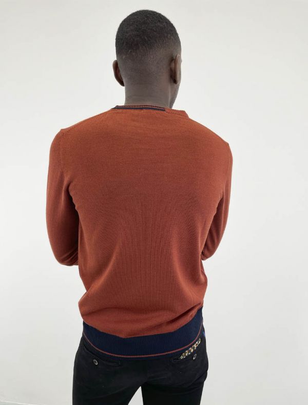 Maglia manica lunga Manuel Ritz - mattone