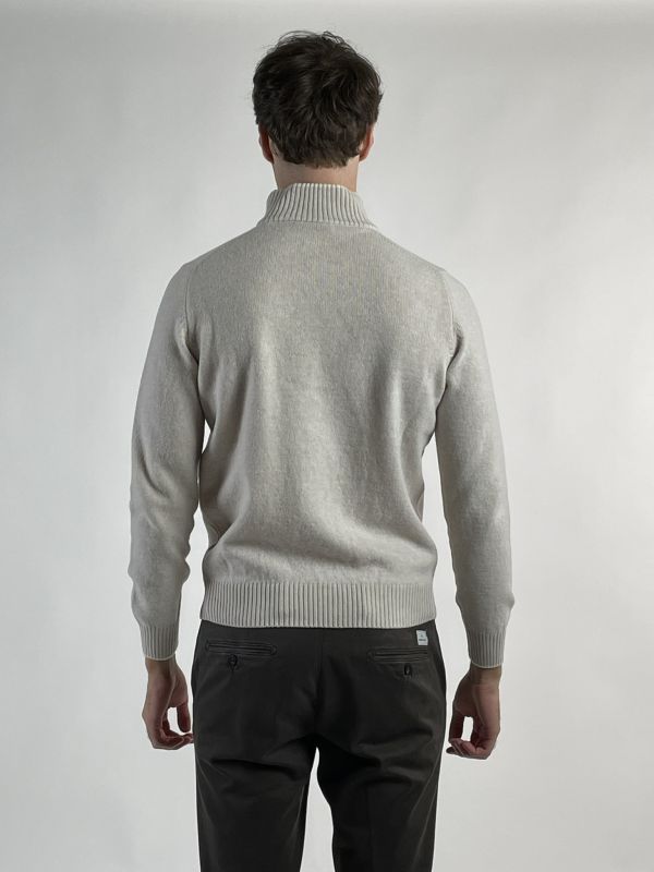 Lupetto zip Gran Sasso - latte