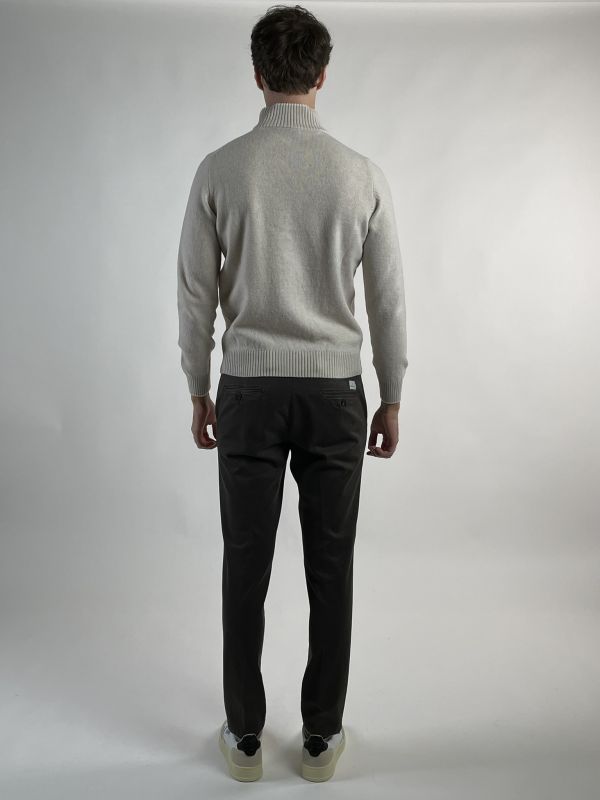 Lupetto zip Gran Sasso - latte