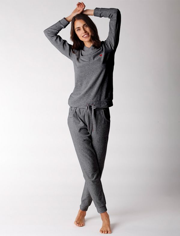 Pigiama in coral Lovable - grigio melange