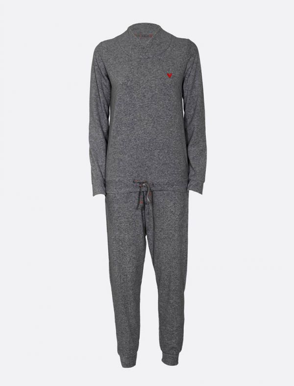 Pigiama in coral Lovable - grigio melange