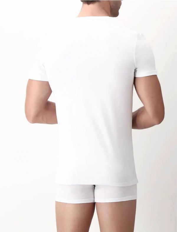 Maglia manica corta in cotone Perofil - bianco
