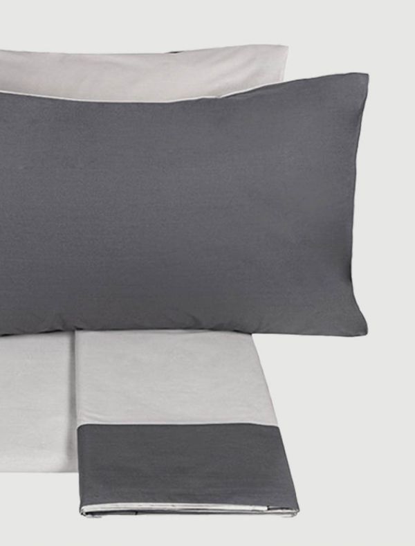 Completo lenzuola 2 piazze Fazzini - betulla piombo