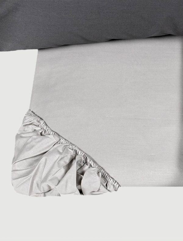 Completo lenzuola 2 piazze Fazzini - betulla piombo