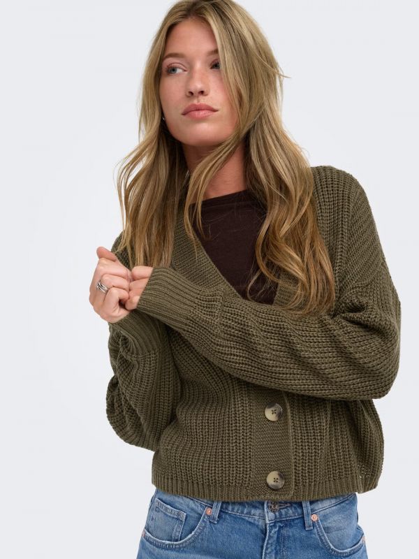 Cardigan Only - verde militare