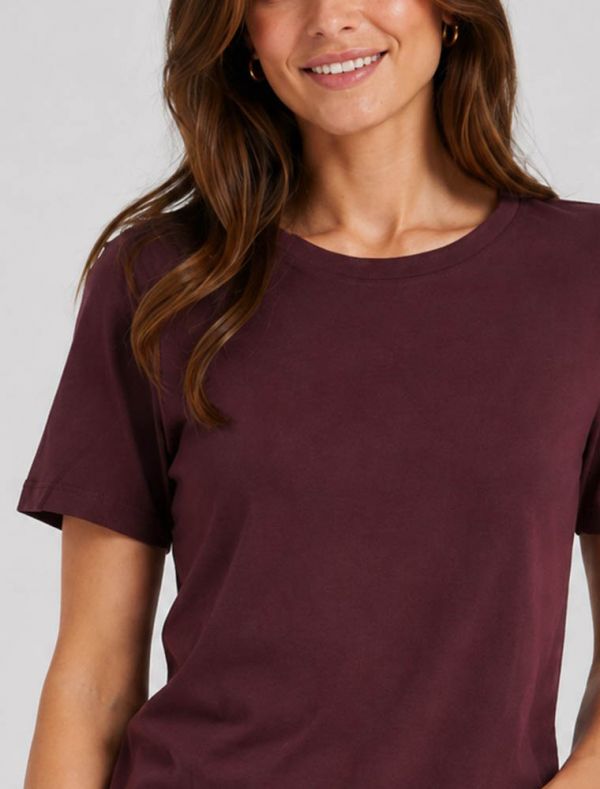 T-shirt manica corta Only - bordeaux