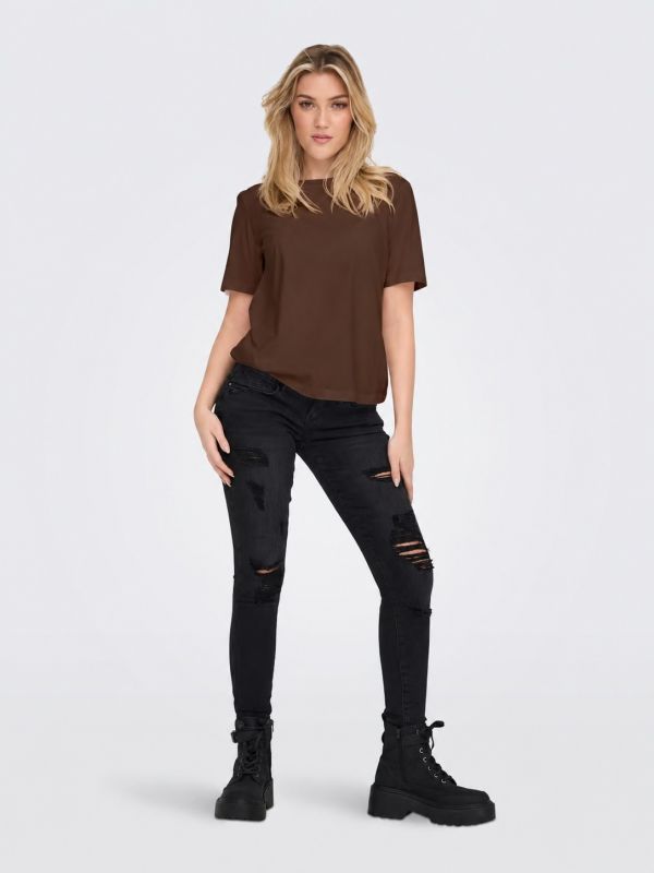 T-shirt manica corta Only - marrone
