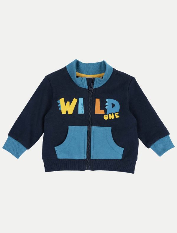 Maglia in felpa aperta Chicco - blu scuro