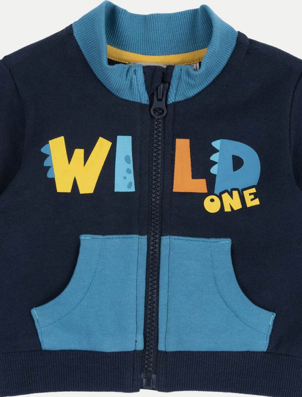 Maglia in felpa aperta Chicco - blu scuro