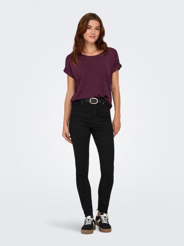 T-shirt manica corta Only - bordeaux