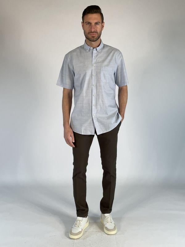 Camicia manica corta casual Fynch-hatton - azzurro