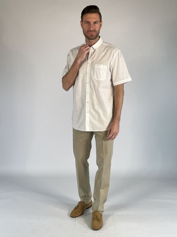 Camicia manica corta casual Fynch-hatton - bianco