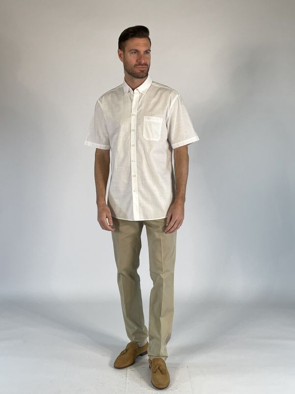 Camicia manica corta casual Fynch-hatton - bianco