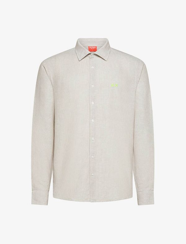 Camicia manica lunga Sun68 - grigio bianco