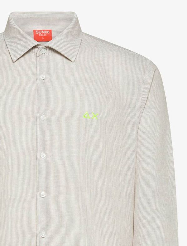 Camicia manica lunga Sun68 - grigio bianco
