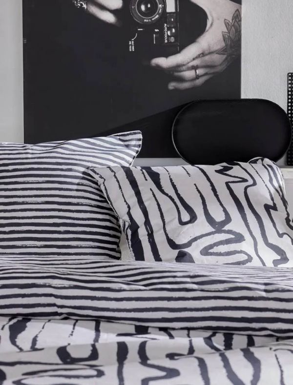 Copripiumino 2 piazze Bianca-sisu - bianco nero