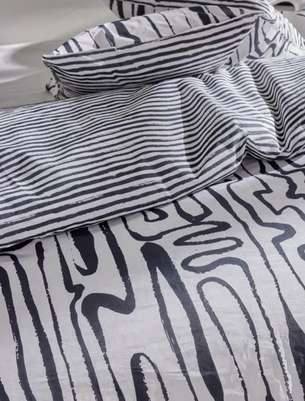 Copripiumino 2 piazze Bianca-sisu - bianco nero