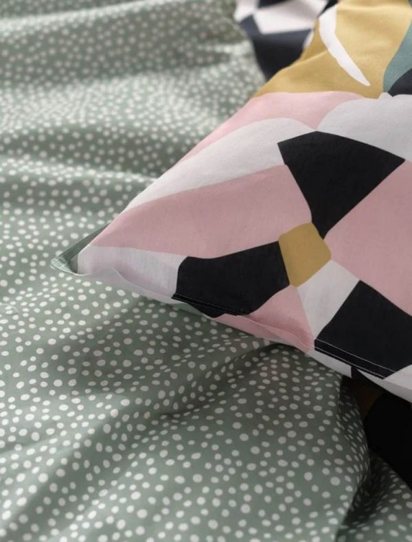 Copripiumino 2 piazze Bianca-sisu - salvia