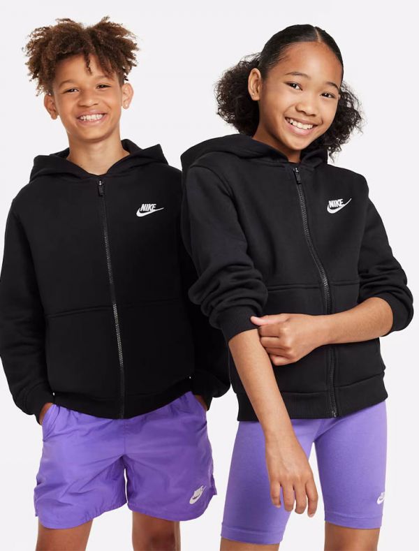 Felpa sportiva aperta Nike - black