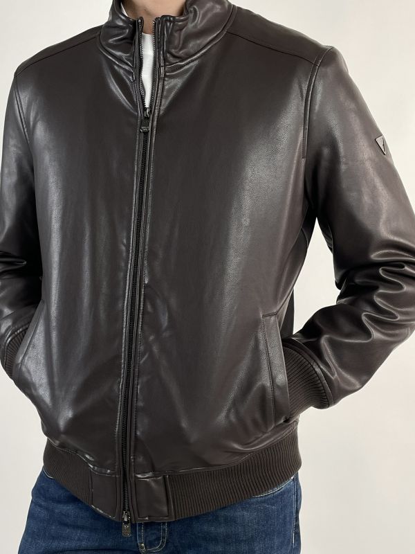 Giubbino ecopelle Cranberry - moro