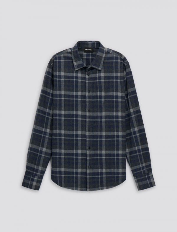 Camicia manica lunga casual Gas - black blue