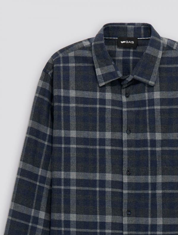 Camicia manica lunga casual Gas - black blue