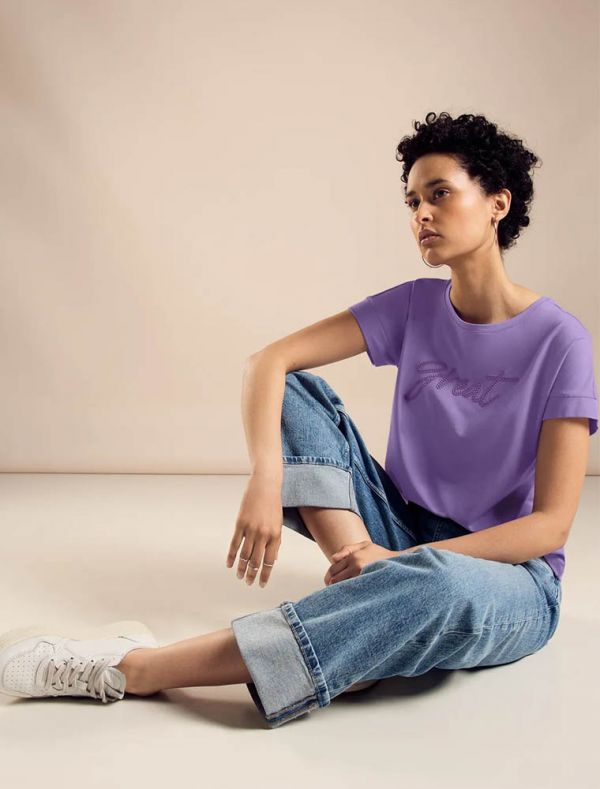 T-shirt manica corta Street One - lilla