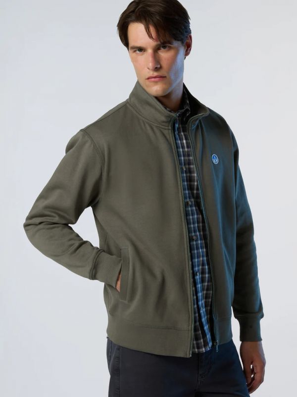 Maglia in felpa aperta North Sails - forest night