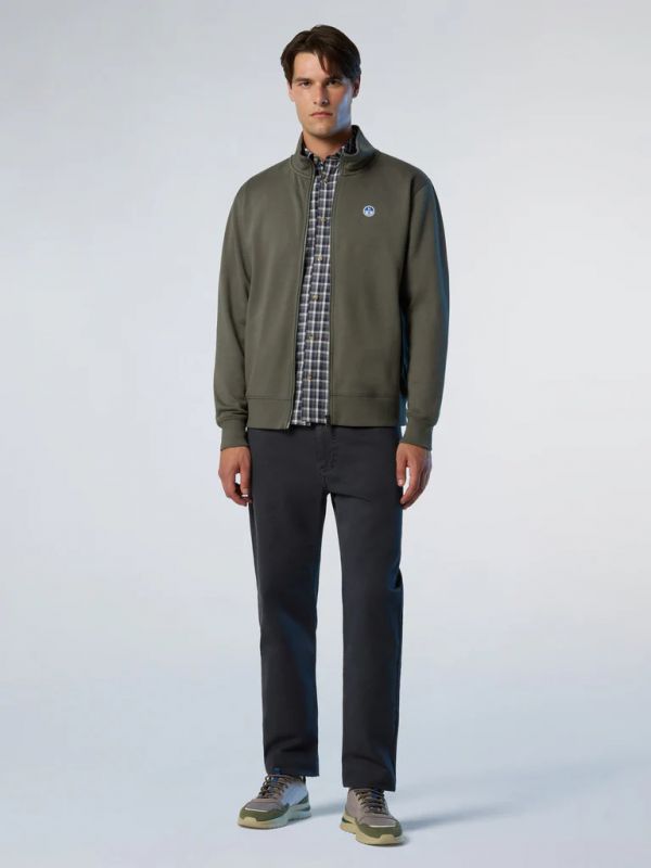 Maglia in felpa aperta North Sails - forest night