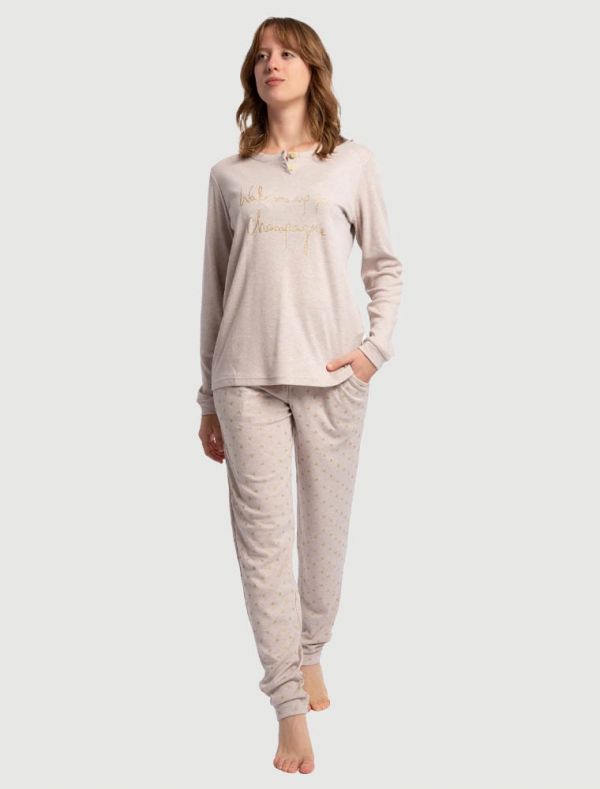 Pigiama lungo Noidinotte - beige