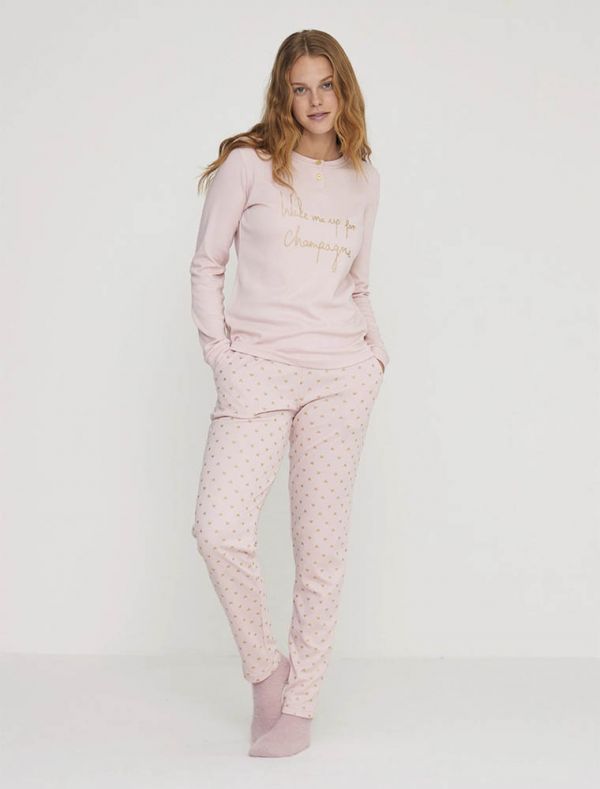 Pigiama lungo Noidinotte - rosa