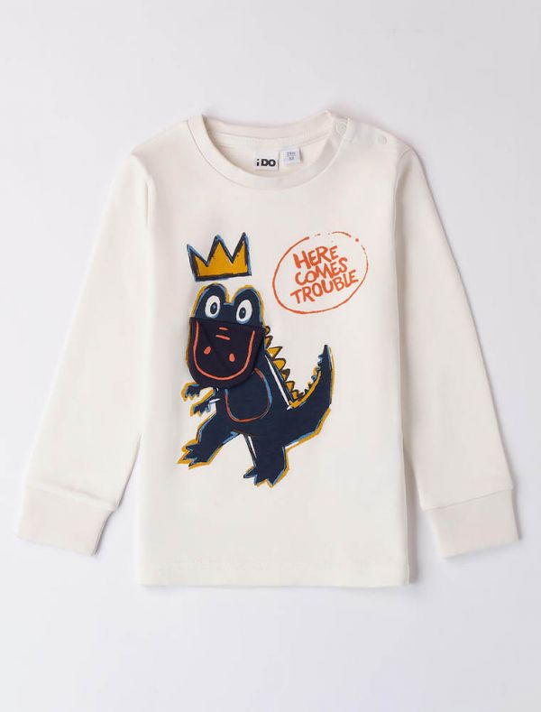 T-shirt manica lunga I Do - panna