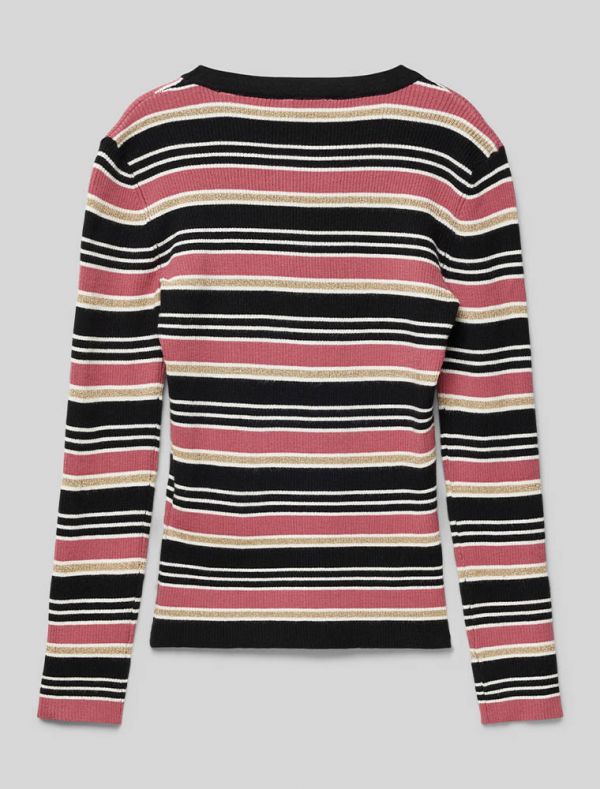 Maglia manica lunga Guess - nero rosa