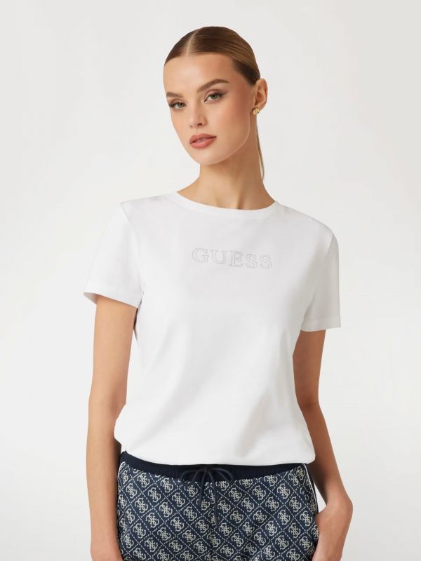 T-shirt manica corta sportiva Guess Sport - white
