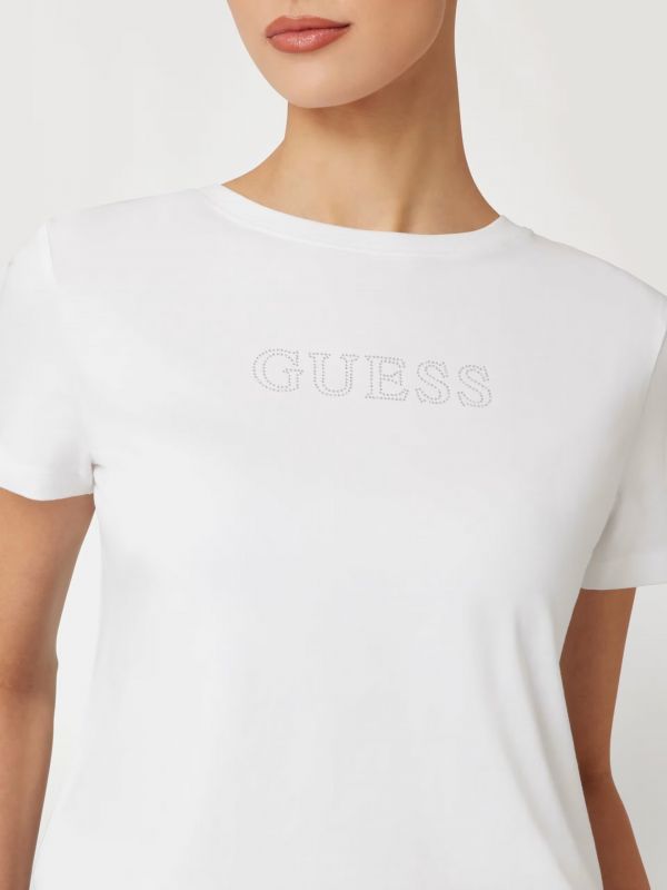 T-shirt manica corta sportiva Guess Sport - white