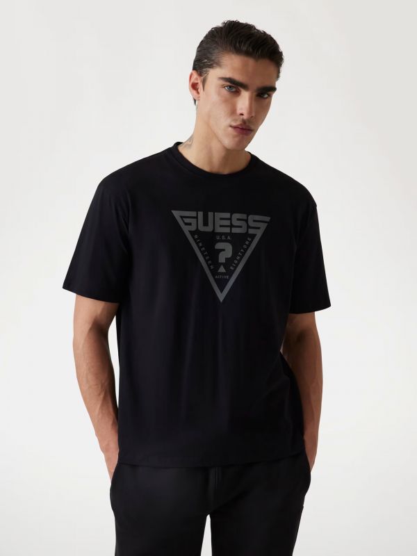 T-shirt manica corta sportiva Guess Sport - black