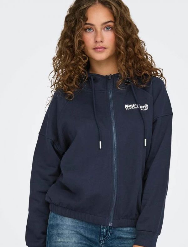 Maglia in felpa aperta Only - night sky