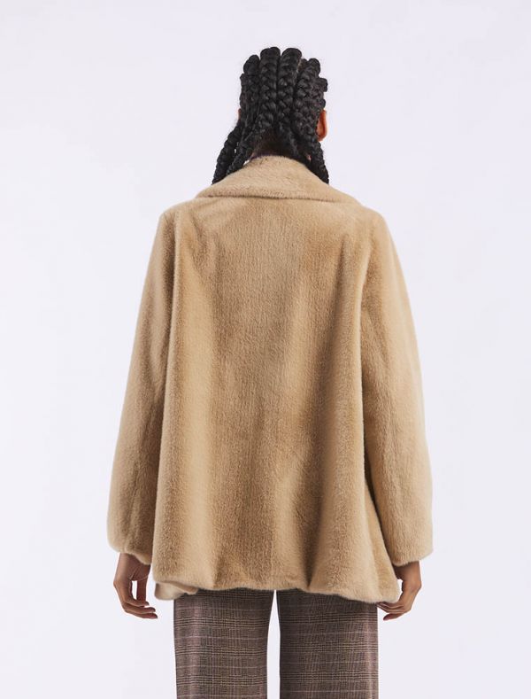 Giaccone ecopelliccia Diana Gallesi - beige