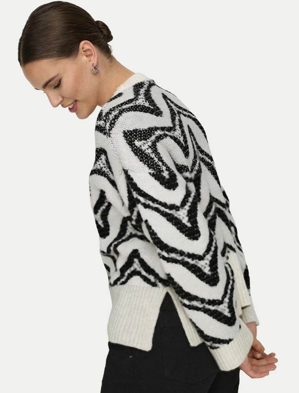 Pullover manica lunga Only - cloud dancer