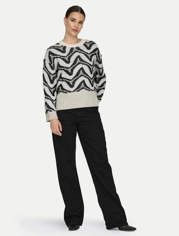 Pullover manica lunga Only - cloud dancer