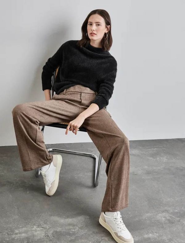 Street One Maglione Donna Con Colletto Alto E Dettaglio Bottoni – Lavorato A Maglia