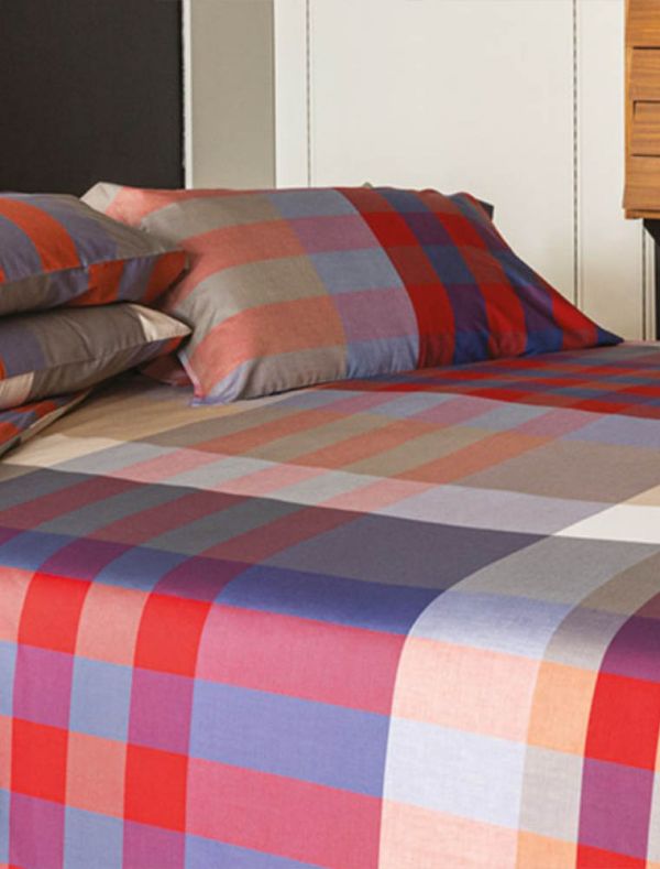 Copripiumino 2 piazze Bossi - rosso blu