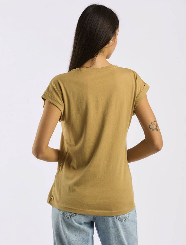 T-shirt manica corta Yes Zee - cammello