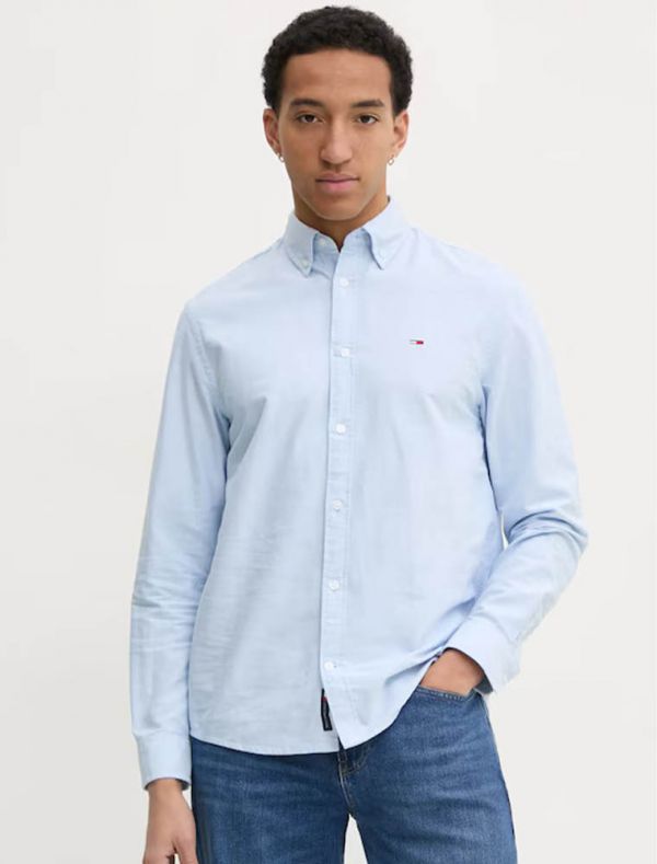Camicia manica lunga casual Tommy Jeans - azzurro