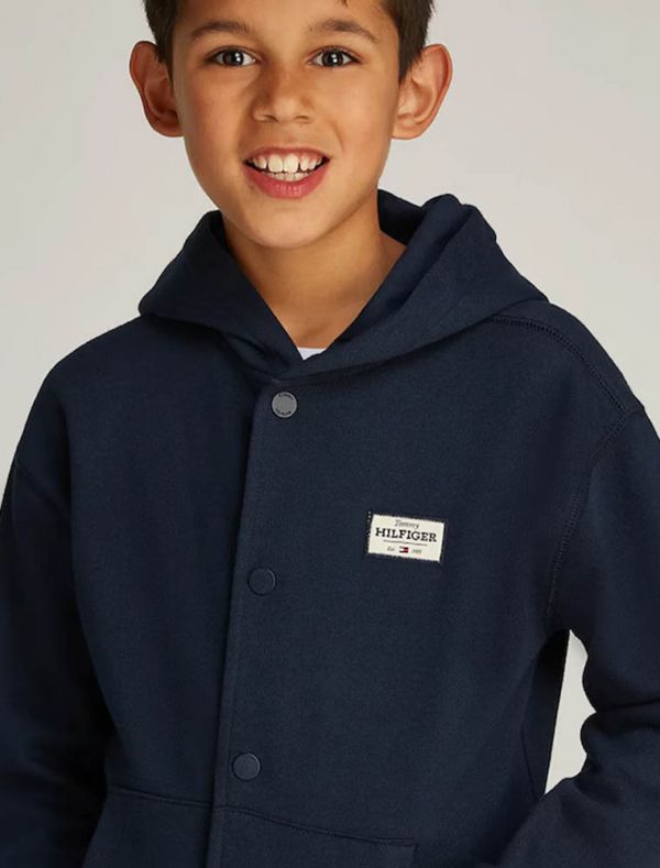 Maglia in felpa aperta Tommy Hilfiger - navy