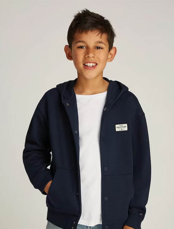Maglia in felpa aperta Tommy Hilfiger - navy