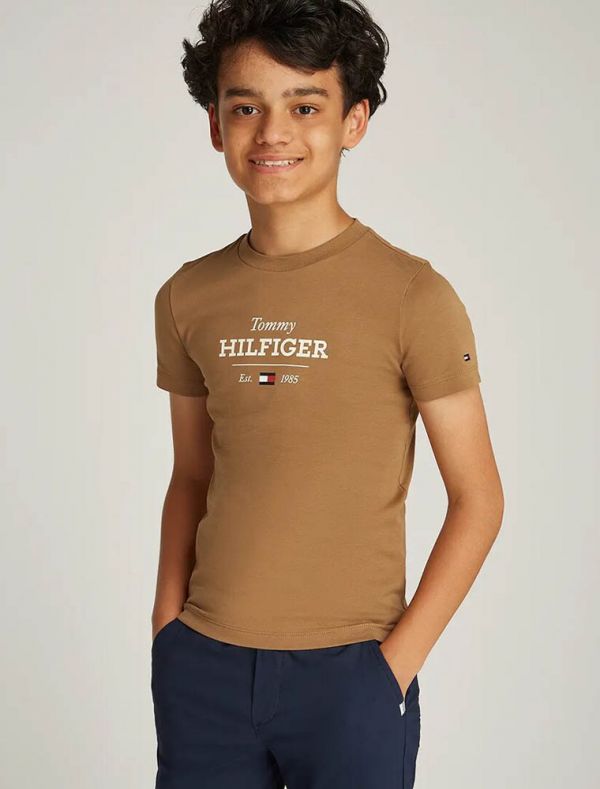 T-shirt manica corta Tommy Hilfiger - biscotto