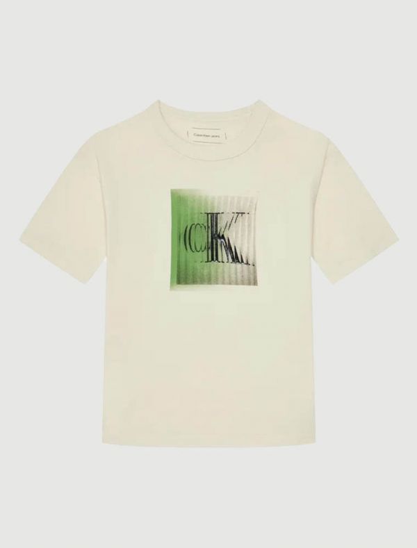 T-shirt manica corta Calvin Klein - panna