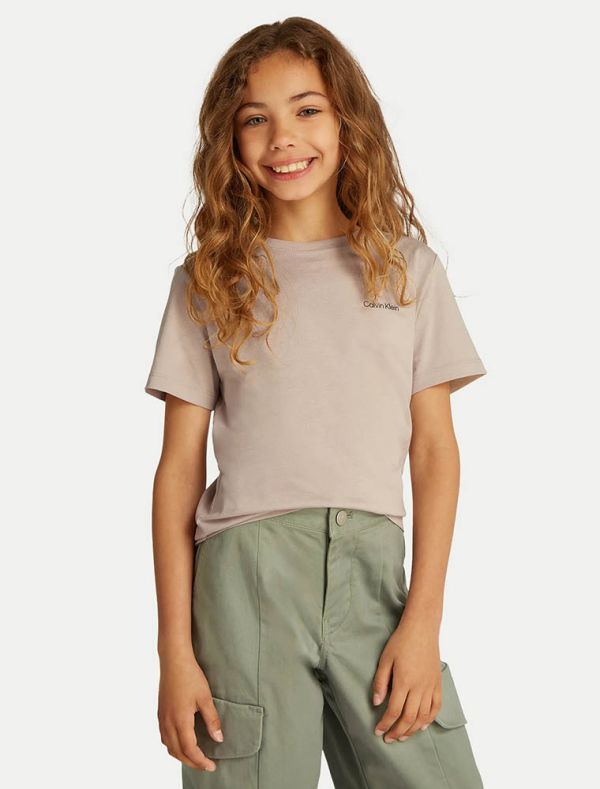 T-shirt manica corta Calvin Klein - sabbia