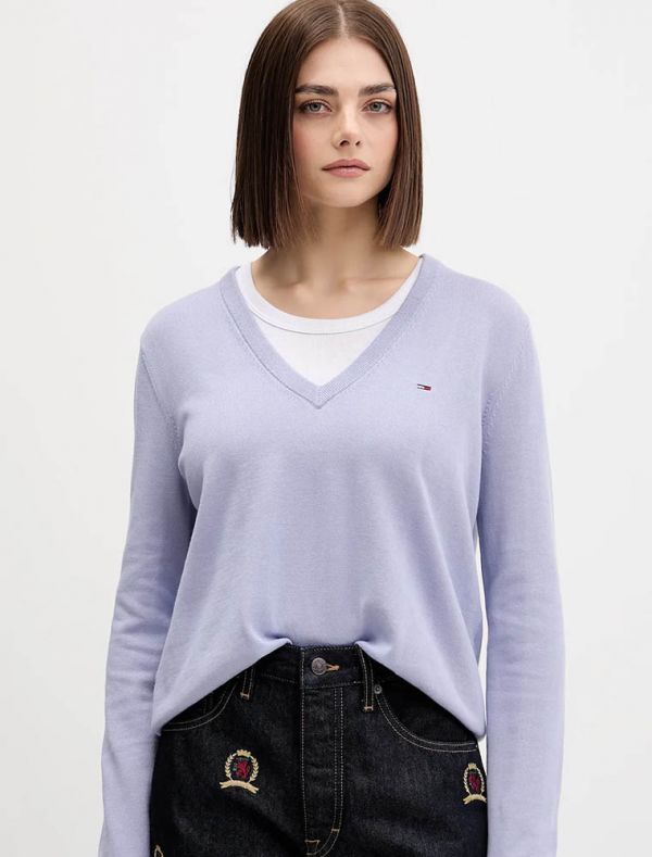 Maglia manica lunga Tommy Jeans - lilla